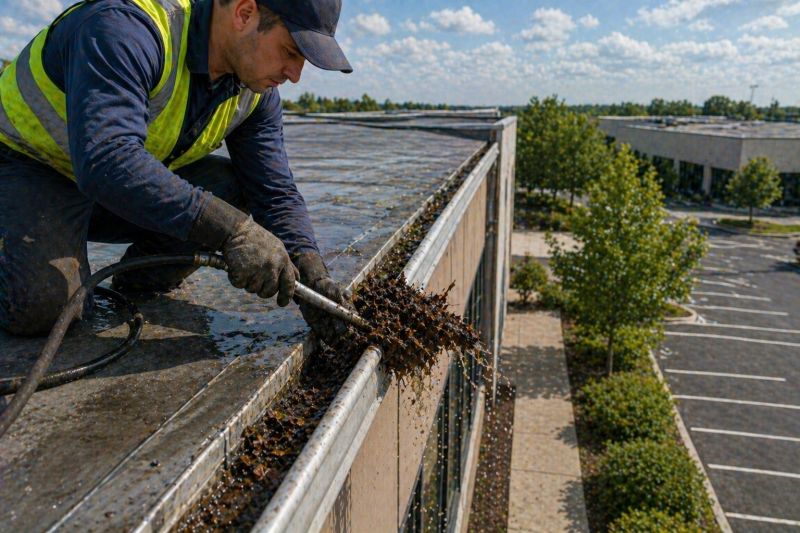 Commercial Gutter Unclogging in Roseville, CA